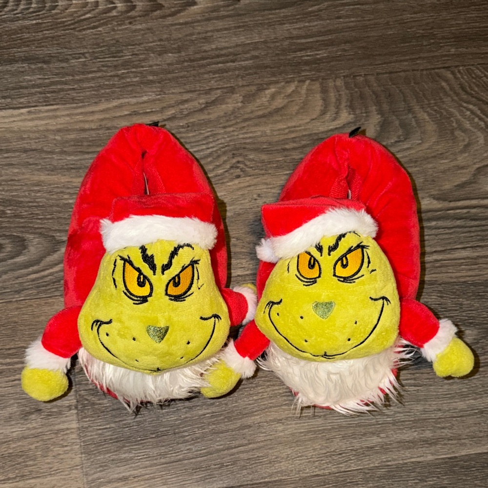 Grinch Plush Holiday Slippers